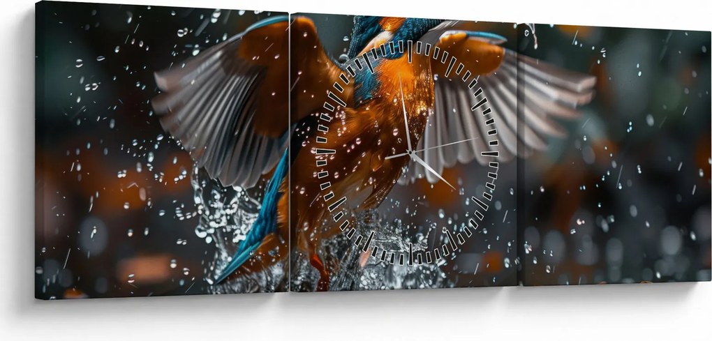 Obraz - Styczeń (z zegarem) (90x30 cm)