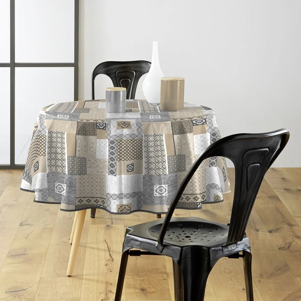 Obrus zmywalny z PCV ø 160 cm Costa – douceur d'intérieur