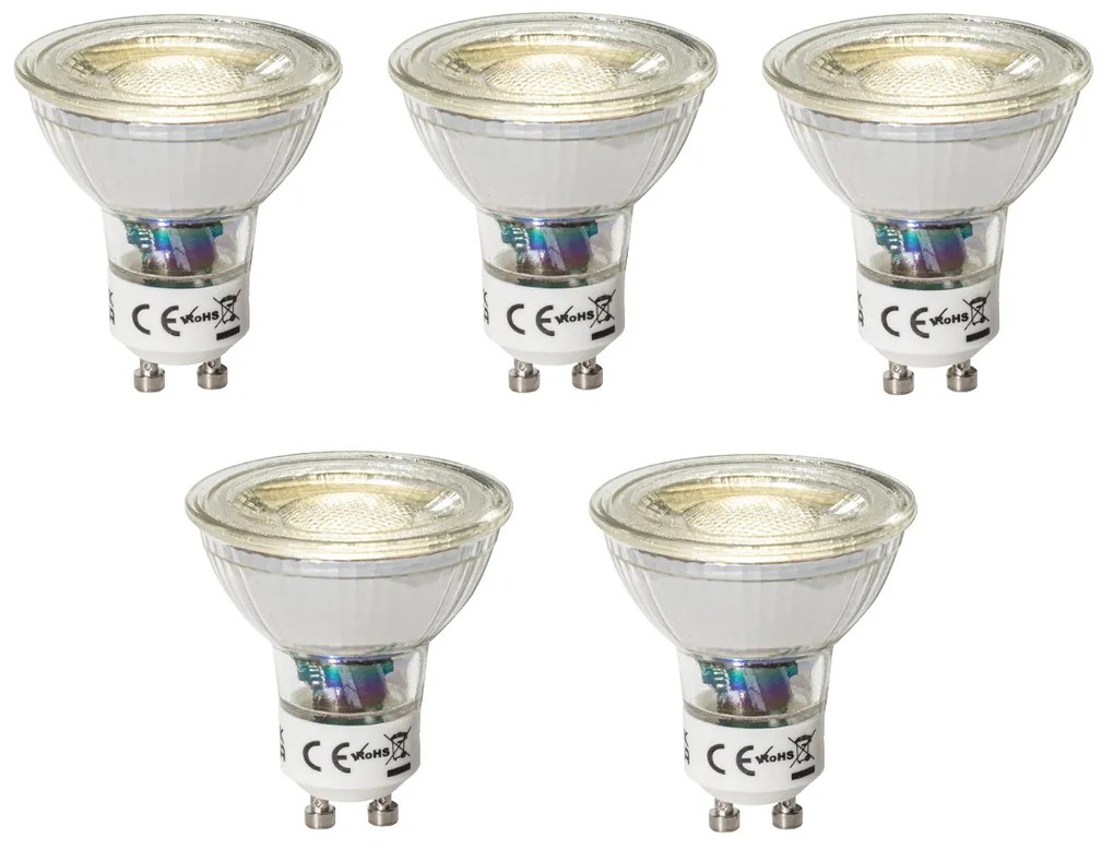 Zestaw 5 GU10 dimbare LED lamp 3W 200 lm 4000K