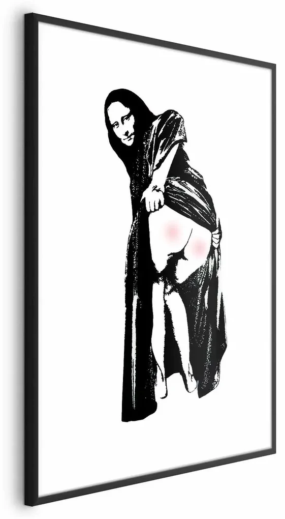 Plakat Bolesne siedzenie 21x30 cm z ramą czarną z marginesem ARTGEIST B