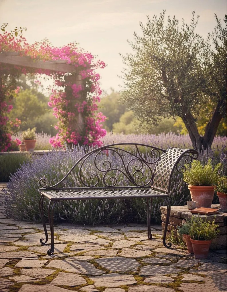 Metalowy szezlong ogrodowy N1-M44