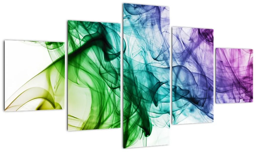 Obraz - kolorowy dym (125x70 cm)