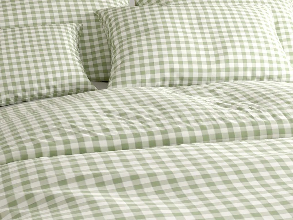 PrzytulneMieszkanie.pl PrzytulneMieszkanie.pl Bawełniana pościel Renforcé GRENTIS zielona Rozmiar pościeli: 70 x 90 cm | 140 x 200 cm