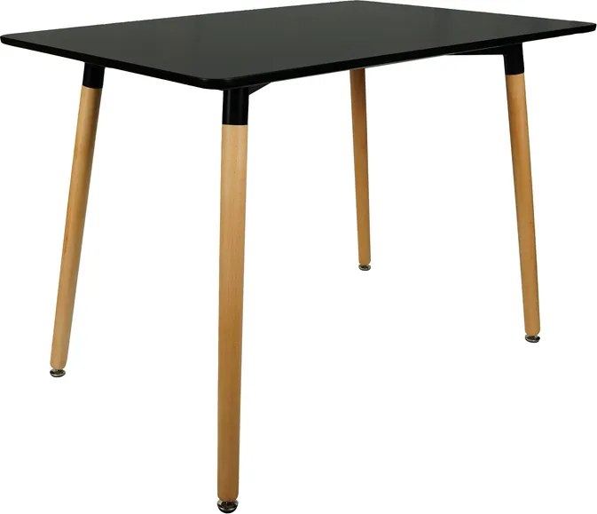 PROMOCJA Czarny stół jadalniany BERGEN 140x80 cm II. klasa jakości
