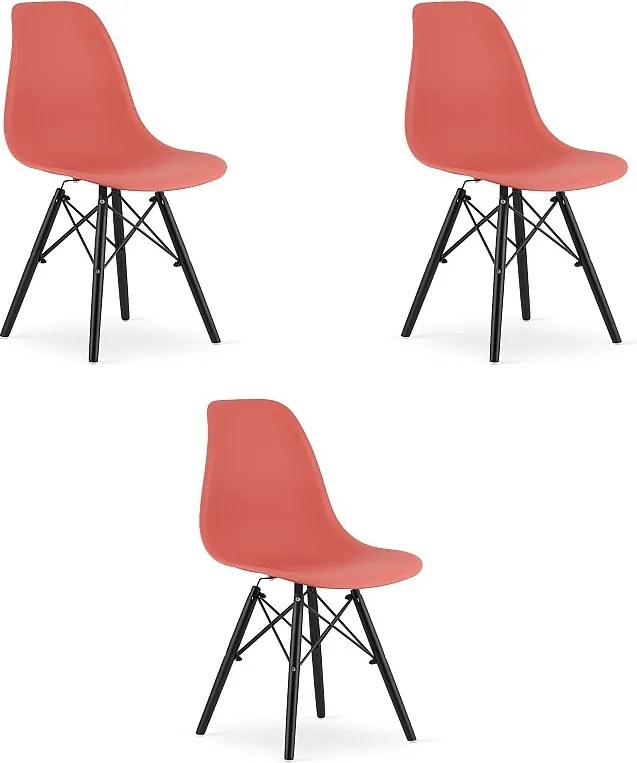 Krzesło Valora OSAKA Ergonomic Design Cynober Black Legs x3