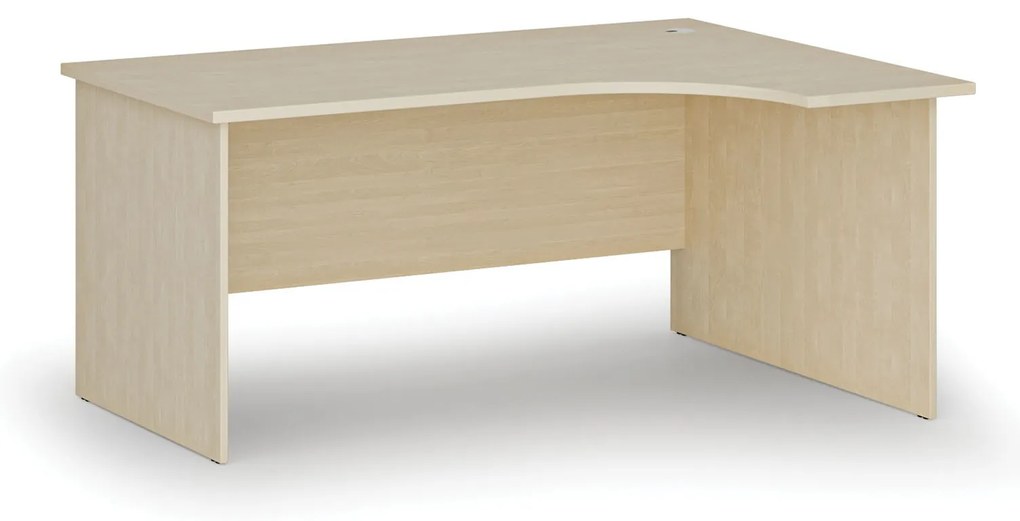 Narożne biurko PRIMO WOOD, 160x120 cm, prawe, brzoza