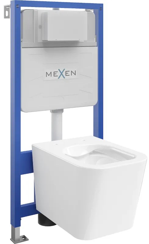 Mexen zestaw podtynkowy WC stelaż Fenix Slim z miską WC Teo, biały połysk - 6103385XX00