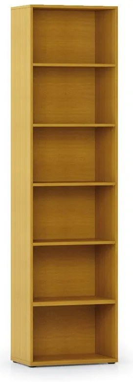 Biblioteka INTEGRO, 2300 x 600 x 400 mm,  5 półek, czereśnia