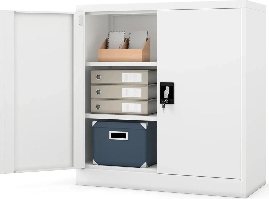 Szafka biurowa na dokumenty Beata 90x40x93 cm biała