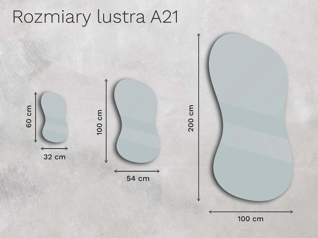 Organiczne lustro LED z oświetleniem A21