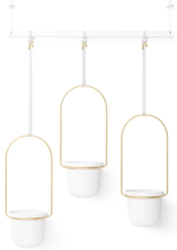 Plastikowe wiszące osłonki na doniczki na zioła zestaw 3 szt. ø 7,5 cm Triflora – Umbra