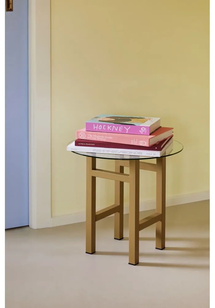 Okrągły stolik ze szklanym blatem ø 40 cm Elevate – Hübsch