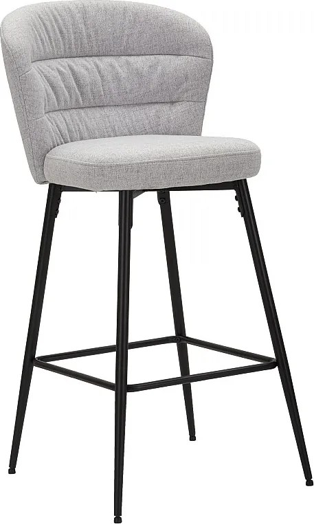 Krzesło barowe Losanna Szare Zestaw 2 szt. Cm 52X59X108