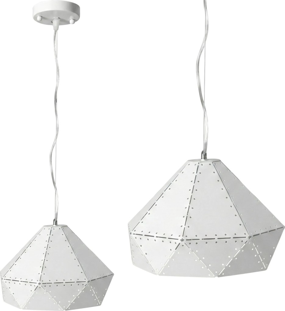 Lampa Sufitowa Wisząca Metalowa APP237-1CP Biała