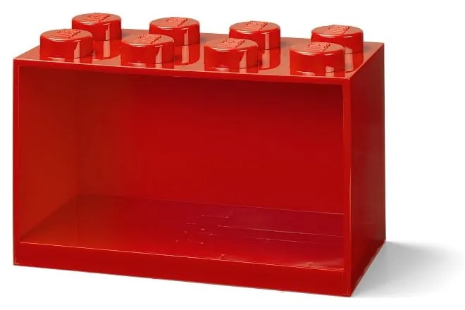 Dziecięca czerwona półka ścienna LEGO® Brick 8