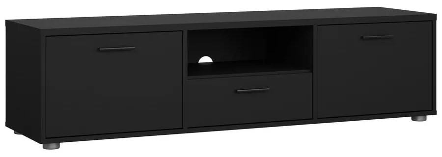 Czarna szafka pod TV 147x38 cm Media – Tvilum