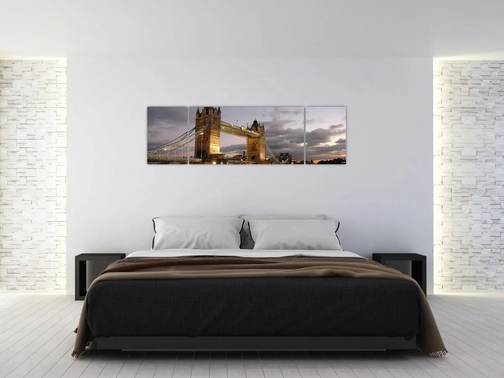 Obraz - Tower Bridge nocą (170x50 cm)