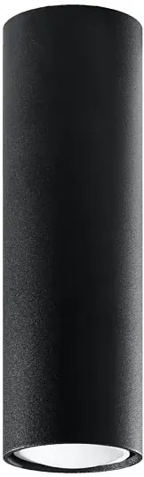 Czarny loftowy plafon walec - S244-Grafo