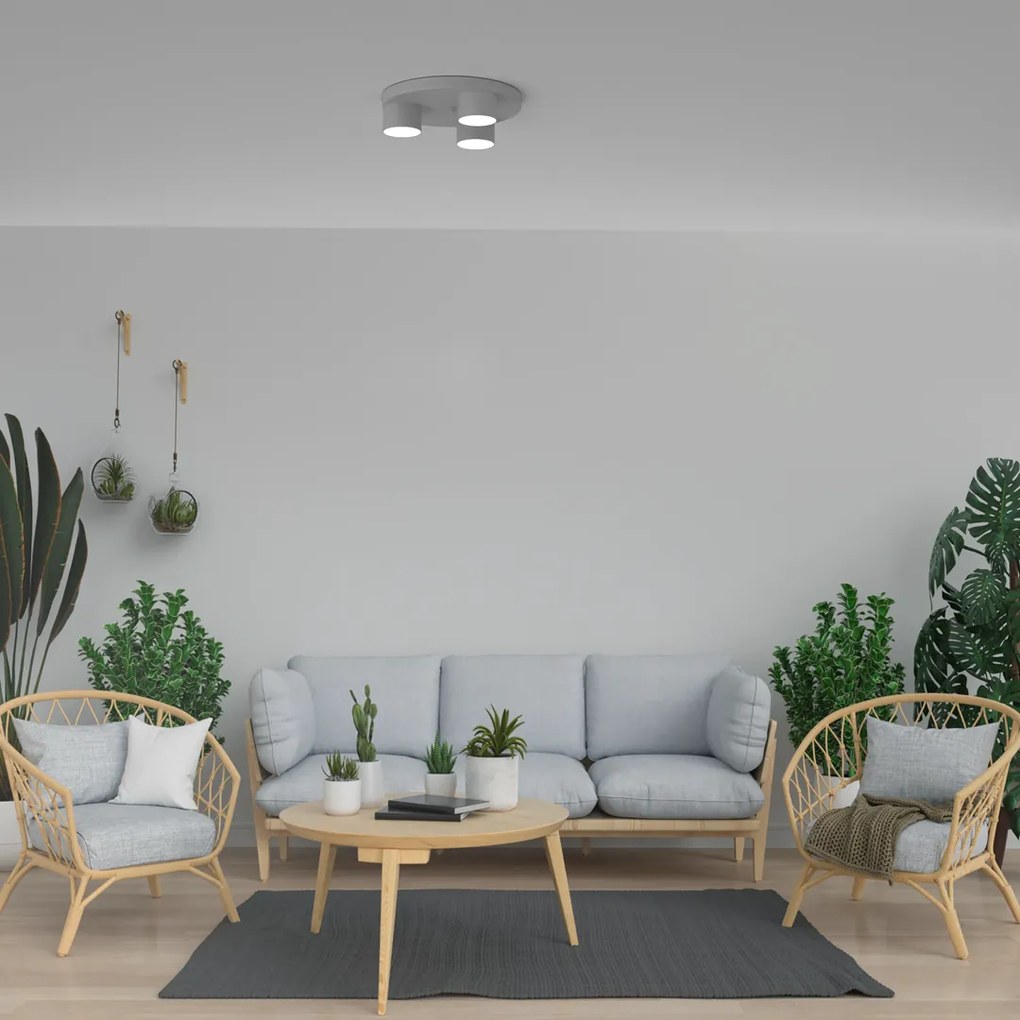 Lampa sufitowa, potrójna, biała DIXIE White 3xGX53, na kole