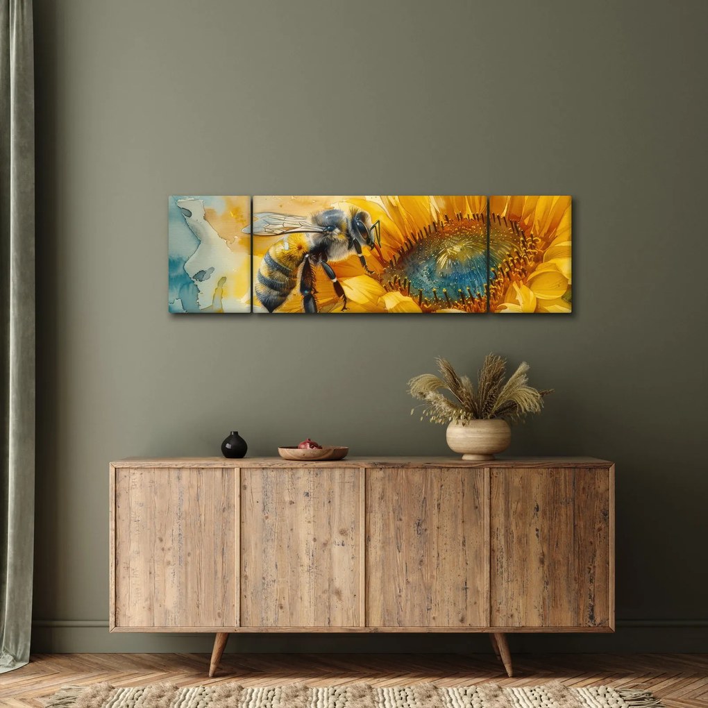 Obraz - Pszczoła, akwarela (170x50 cm)
