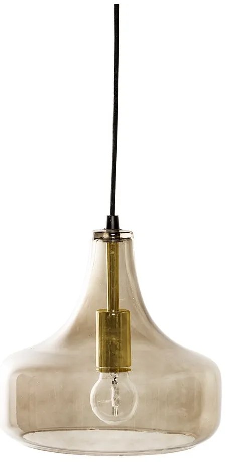 Brązowa lampa wisząca ze szklanym kloszem ø 25,5 cm Yuser – Bloomingville
