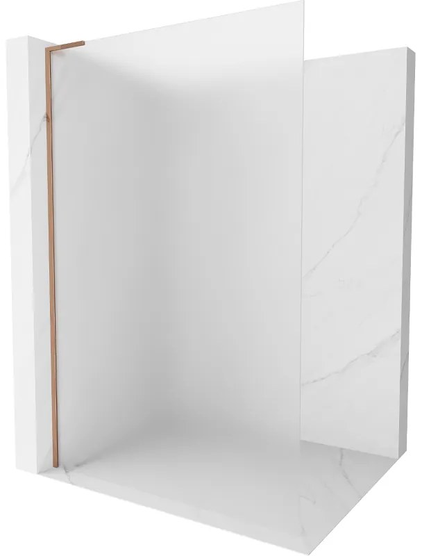 Mexen Kioto L ścianka prysznicowa Walk-in 90 x 200 cm, szron, różowe złoto - 800-090-103-60-30