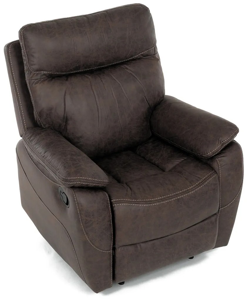 Fotel rozkładany 4092 BR3, vintage, brązowy