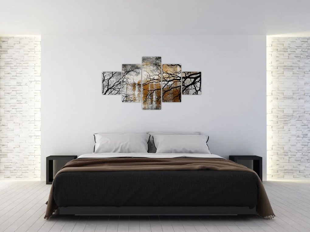 Obraz - Sylwetki drzew (125x70 cm)