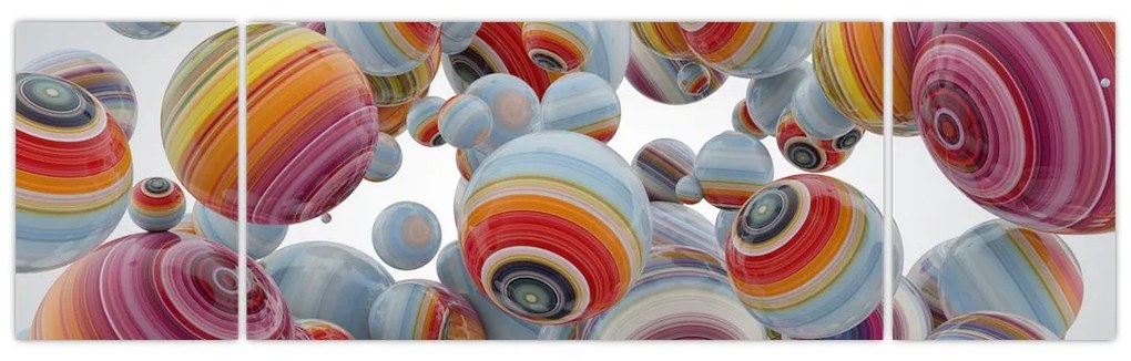 Obraz malowanych kulek (170x50 cm)