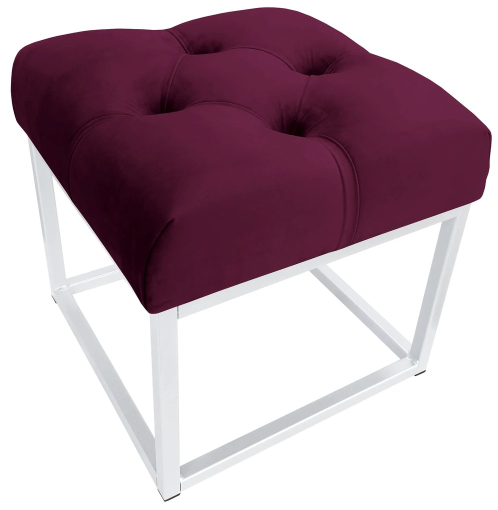 Pufa CHESTERFIELD LOFT ławka postawa biała MG02