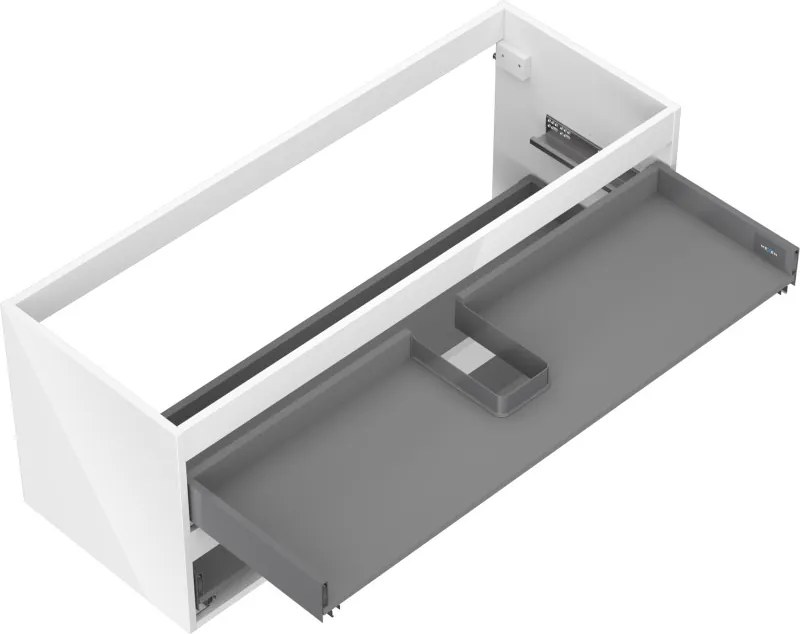 Mexen Box-A korpus szafki podumywalkowej 120 cm, 2 szuflady, biały połysk - 91AX0-1200-470-2-00