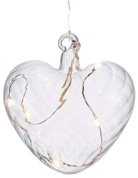 Dekoracja świetlna na baterie ø 8 cm Wave Heart – Sirius