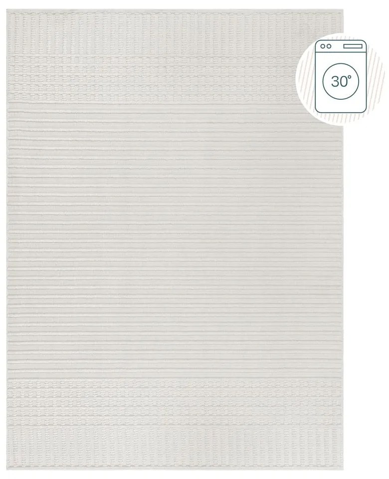 Biały dywan z szenilu odpowiedni do prania 160x240 cm Elton – Flair Rugs