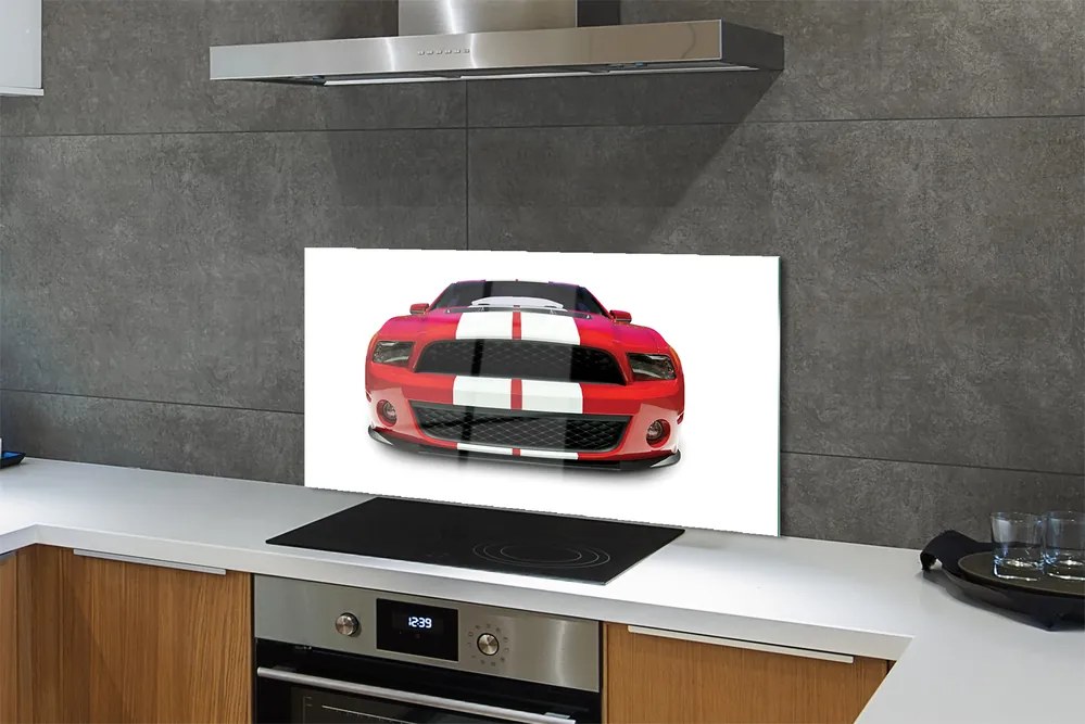 Panel szklany do Kuchni Czerwone Auto Sportowe