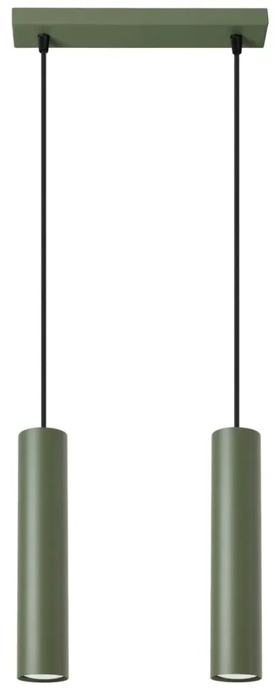 Lampa wisząca LAGOS 2 zielona oliwka SOLLUX  LIGHTING