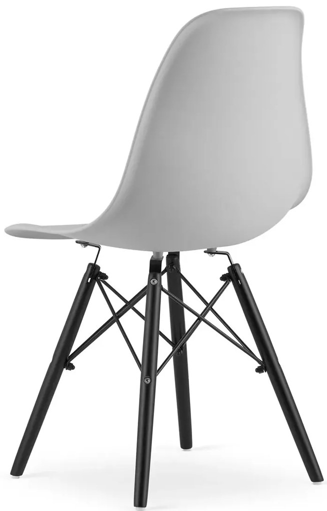 Komplet szarych krzeseł minimalistycznych 4 szt.  - Sopi 3S