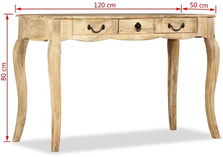 Stolik typu konsola z drewna mango - Nortix