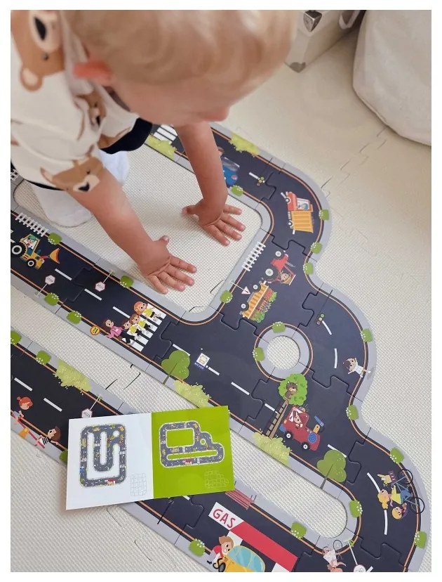 Tooky toy droga puzzle dla dzieci autostrada makieta 21 el. certyfikat fsc