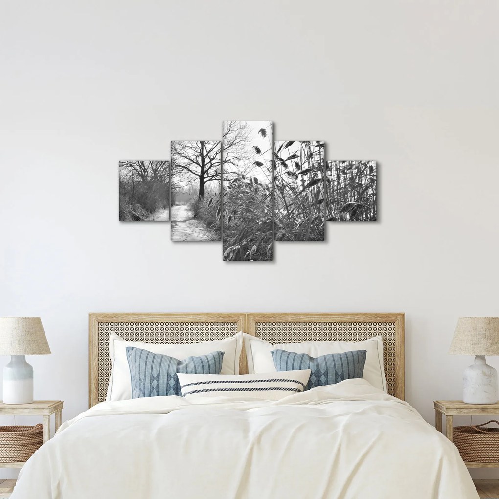 Obraz - Pola w zimie (125x70 cm)