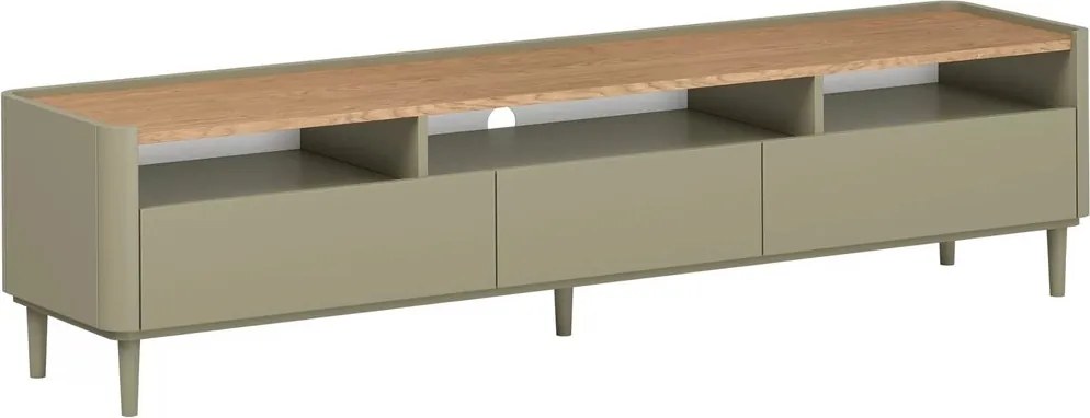 Szafka RTV Elivo 200 cm na nóżkach - eukaliptus / dąb baltic dune