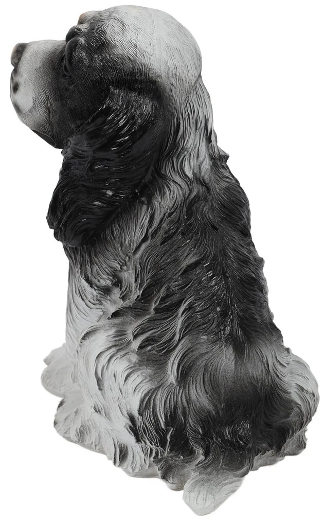 Figurka ogrodowa pies spaniel, wys. 27 cm, ze sztucznego kamienia