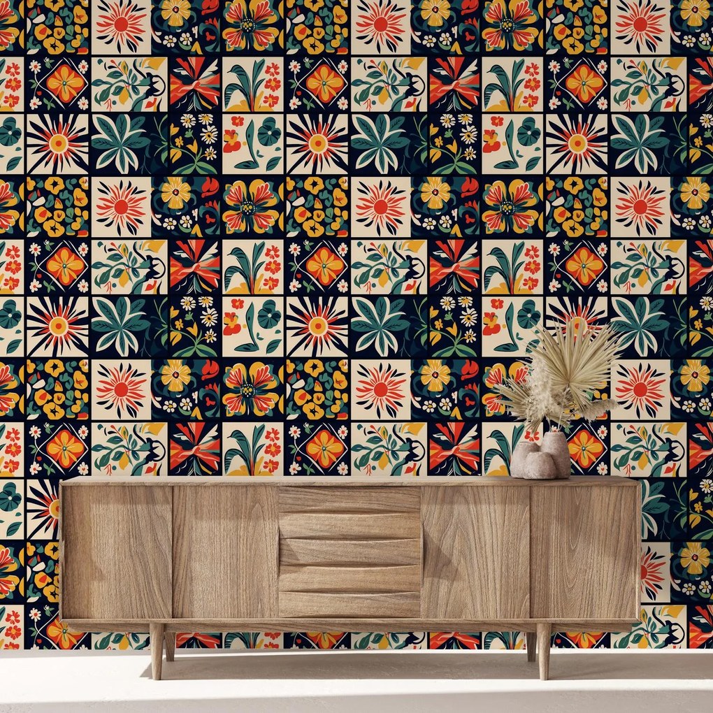 Fototapeta - Kolorowe płytki (196x136 cm)