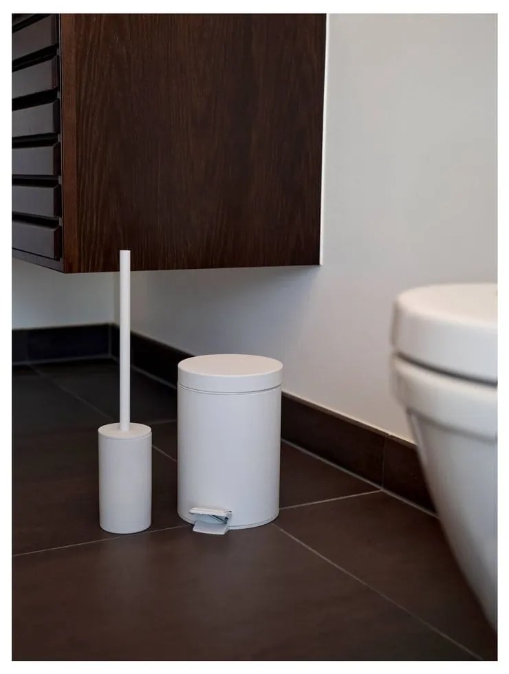 Biała porcelanowa szczotka do WC Solo − Zone