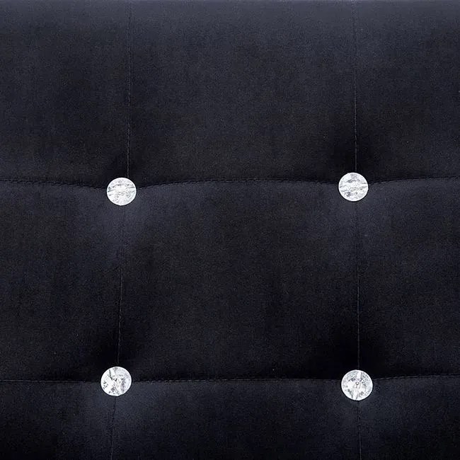 Zgrabna 2-osobowa sofa Aparro - aksamit, czarna