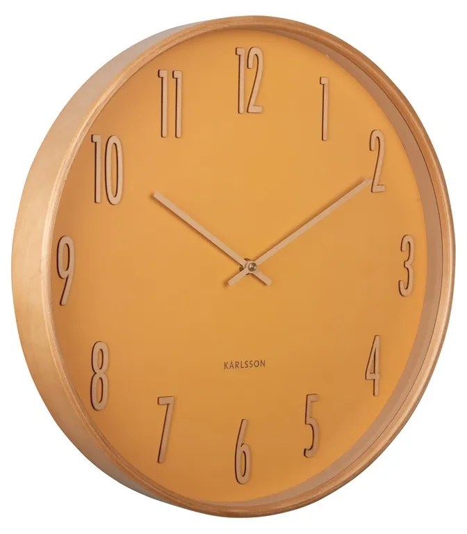 Zegar ścienny Karlsson 5996YE żółty, średnica 40 cm