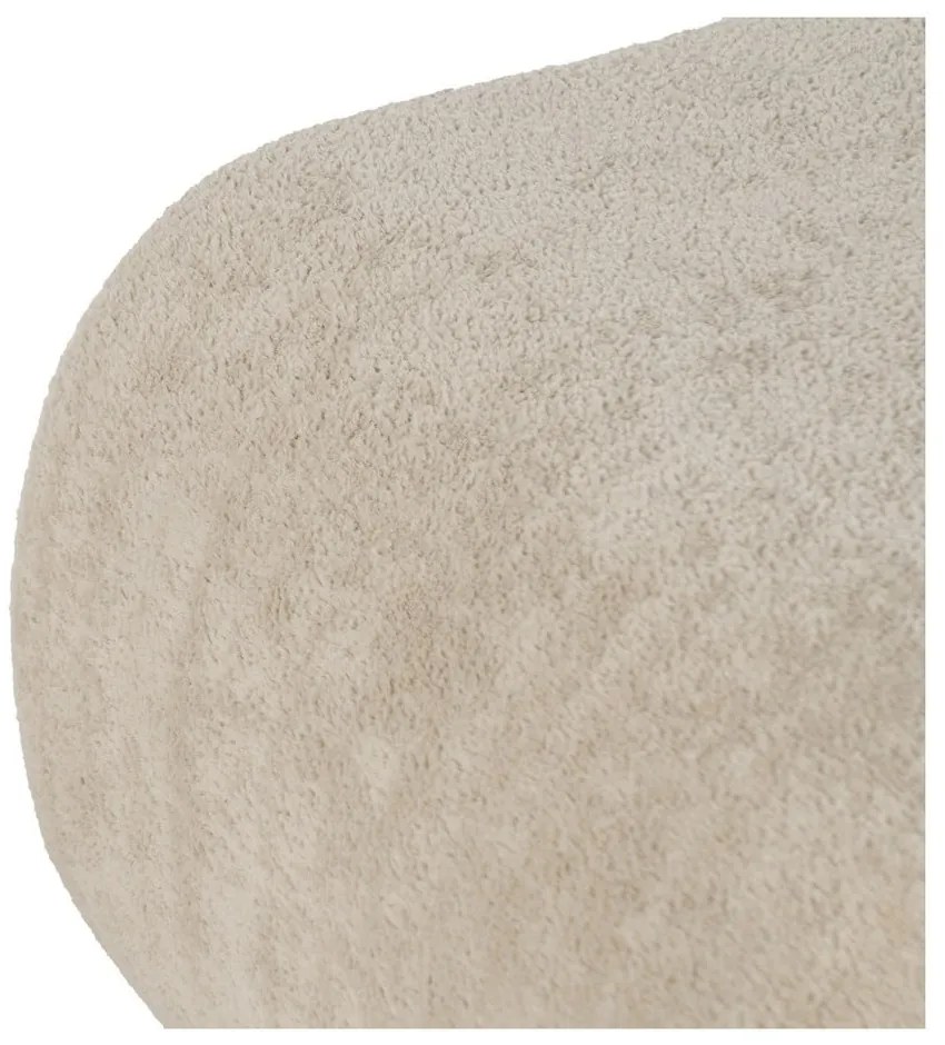 Beżowy puf z materiału bouclé – Ixia
