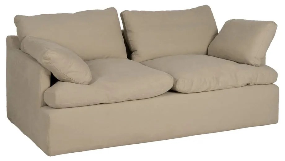 Beżowa lniana sofa 180 cm – Ixia
