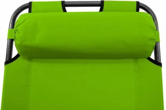 Składany leżak ogrodowy - zielony