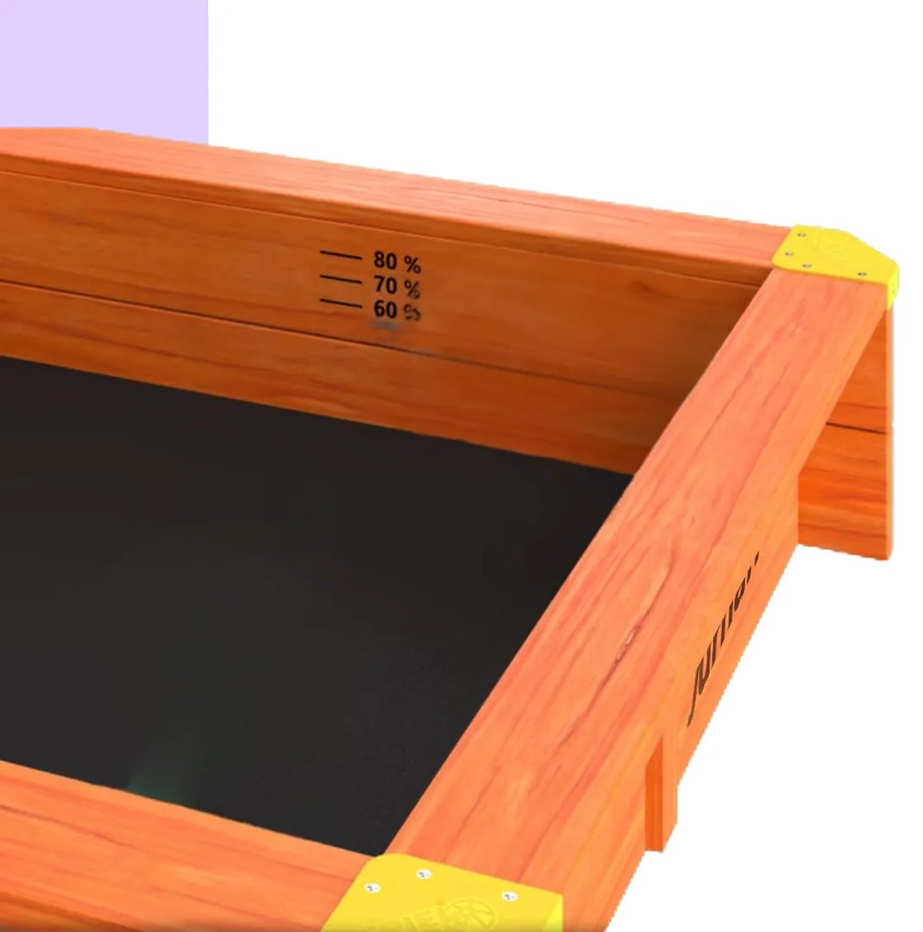 Jurhan Piaskownica z werandą SUNNY, 130x130x143cm, brązowa/szara