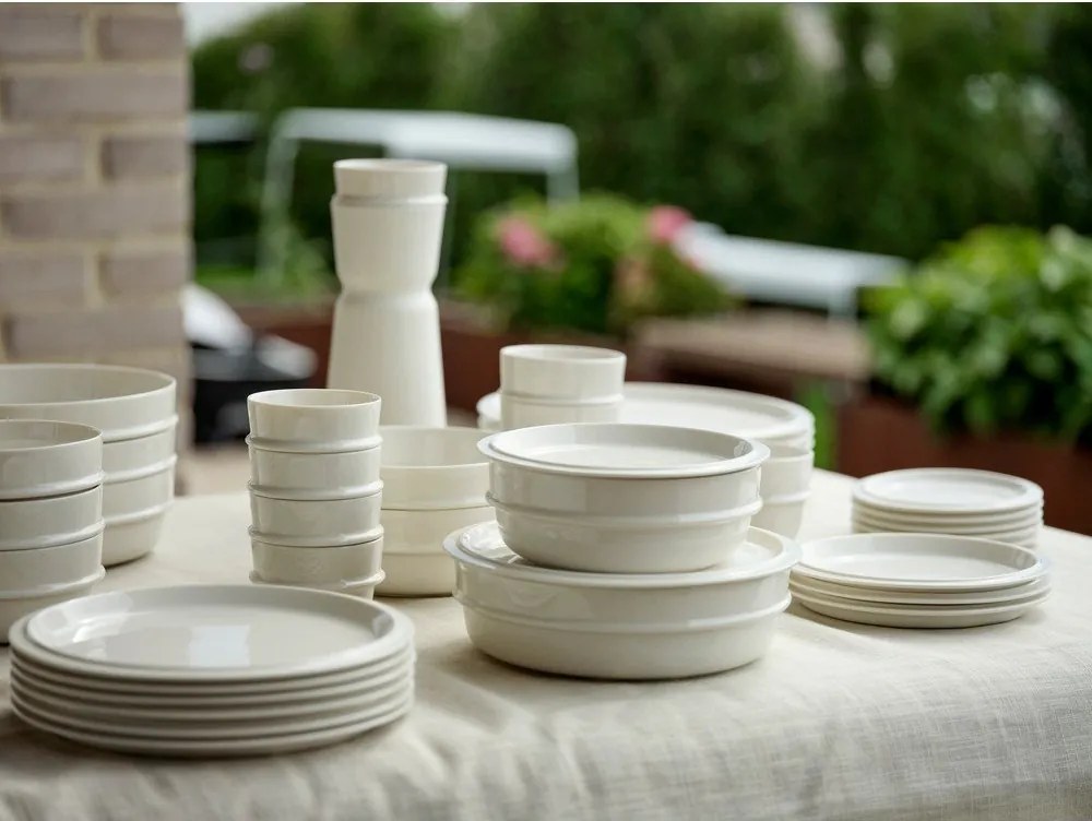 Kremowa porcelanowa miska na zupę 900 ml Eau – Zone